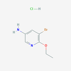molecular formula C7H10BrClN2O B1522699 5-Bromo-6-ethoxypyridin-3-amine hydrochloride CAS No. 1187386-05-5