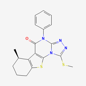 (R)-6-Methyl-1-(methylthio)-4-phenyl-6,7,8,9-tetrahydrobenzo[4,5]thieno[3,2-e][1,2,4]triazolo[4,3-a]pyrimidin-5(4H)-one