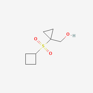 molecular formula C8H14O3S B15227008 (1-(Cyclobutylsulfonyl)cyclopropyl)methanol 