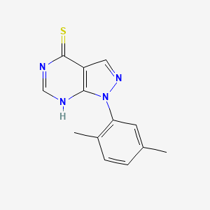 molecular formula C13H12N4S B15227028 1-(2,5-Dimethylphenyl)-1H-pyrazolo[3,4-d]pyrimidine-4-thiol 