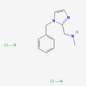 molecular formula C12H17Cl2N3 B1522703 [(1-苄基-1H-咪唑-2-基)甲基]甲胺二盐酸盐 CAS No. 1189471-03-1