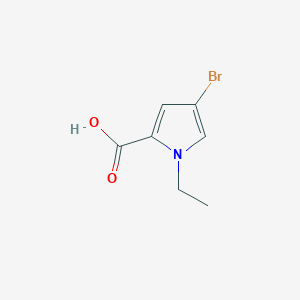 molecular formula C7H8BrNO2 B1522705 4-bromo-1-ethyl-1H-pyrrole-2-carboxylic acid CAS No. 1235438-94-4
