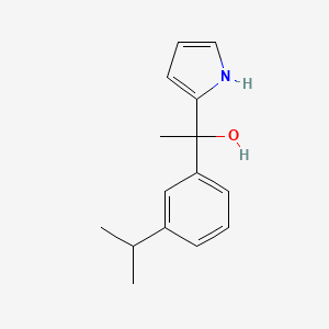 molecular formula C15H19NO B15227064 1-(3-Isopropylphenyl)-1-(1H-pyrrol-2-yl)ethanol 