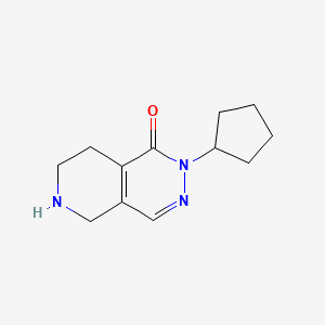 molecular formula C12H17N3O B15227078 2-Cyclopentyl-5,6,7,8-tetrahydropyrido[3,4-d]pyridazin-1(2H)-one 