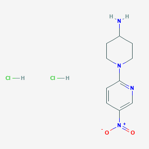 molecular formula C10H16Cl2N4O2 B15227080 1-(5-Nitropyridin-2-yl)piperidin-4-amine dihydrochloride 