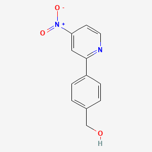 molecular formula C12H10N2O3 B15227088 (4-(4-Nitropyridin-2-yl)phenyl)methanol 