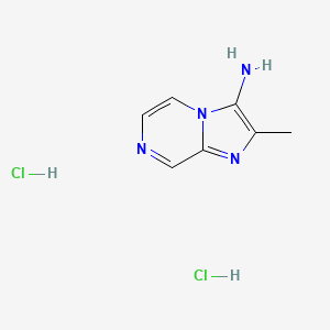 molecular formula C7H10Cl2N4 B15227095 2-Methylimidazo[1,2-a]pyrazin-3-amine dihydrochloride 