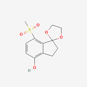 7-(Methylsulfonyl)-2,3-dihydrospiro[indene-1,2'-[1,3]dioxolan]-4-ol