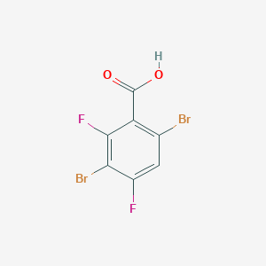 molecular formula C7H2Br2F2O2 B15227143 3,6-Dibromo-2,4-difluorobenzoic acid 