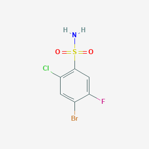 molecular formula C6H4BrClFNO2S B15227181 4-Bromo-2-chloro-5-fluorobenzenesulfonamide 