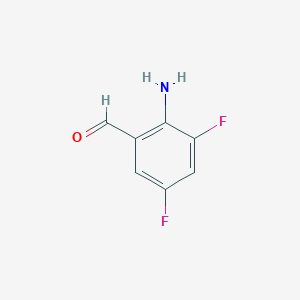 molecular formula C7H5F2NO B15227207 2-Amino-3,5-difluorobenzaldehyde 