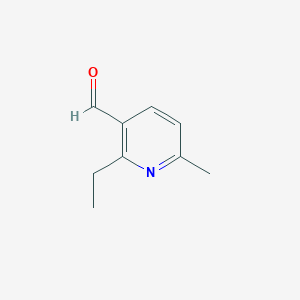 molecular formula C9H11NO B15227216 2-Ethyl-6-methylnicotinaldehyde 