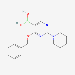 (4-(Benzyloxy)-2-(piperidin-1-yl)pyrimidin-5-yl)boronic acid