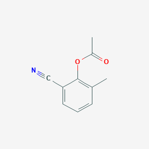 molecular formula C10H9NO2 B15227254 2-Cyano-6-methylphenyl acetate 