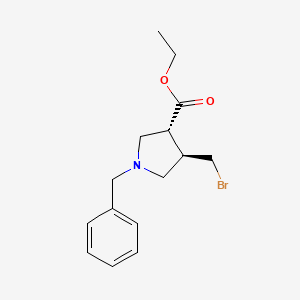 Rel-ethyl (3R,4R)-1-benzyl-4-(bromomethyl)pyrrolidine-3-carboxylate