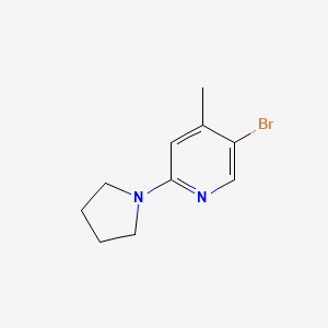 molecular formula C10H13BrN2 B1522730 5-溴-4-甲基-2-(吡咯烷-1-基)吡啶 CAS No. 1187385-95-0