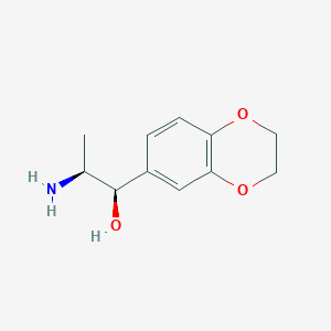 molecular formula C11H15NO3 B15227339 (1R,2S)-2-Amino-1-(2,3-dihydrobenzo[b][1,4]dioxin-6-yl)propan-1-ol 