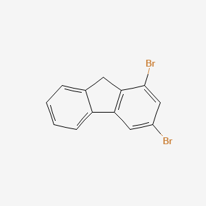 molecular formula C13H8Br2 B15227357 1,3-Dibromo-9h-fluorene CAS No. 21878-90-0