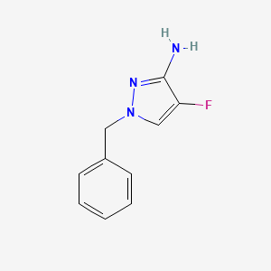 molecular formula C10H10FN3 B15227359 1-Benzyl-4-fluoro-1H-pyrazol-3-amine 