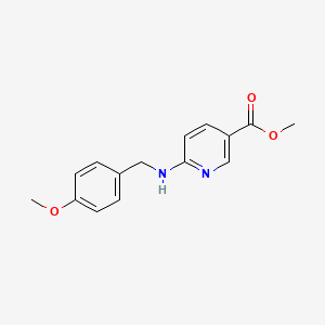 molecular formula C15H16N2O3 B1522738 Methyl 6-((4-methoxybenzyl)amino)nicotinate CAS No. 1187385-93-8