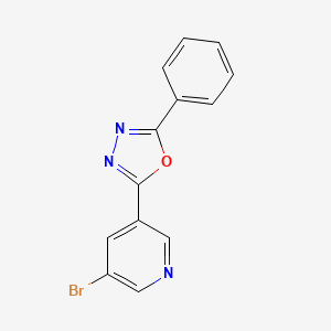 B1522739 2-(5-Bromopyridin-3-YL)-5-phenyl-1,3,4-oxadiazole CAS No. 1187385-63-2