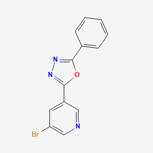 molecular formula C13H8BrN3O B1522739 2-(5-溴吡啶-3-基)-5-苯基-1,3,4-恶二唑 CAS No. 1187385-63-2