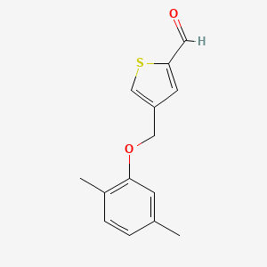 molecular formula C14H14O2S B15227446 4-((2,5-Dimethylphenoxy)methyl)thiophene-2-carbaldehyde CAS No. 869950-32-3