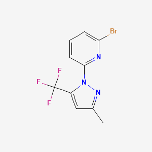 2-Bromo-6-(3-methyl-5-(trifluoromethyl)-1H-pyrazol-1-yl)pyridine