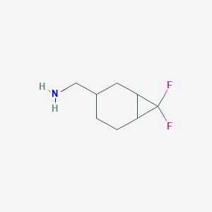 molecular formula C8H13F2N B15227507 (7,7-Difluorobicyclo[4.1.0]heptan-3-yl)methanamine 