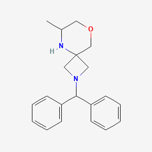 molecular formula C20H24N2O B15227564 2-Benzhydryl-6-methyl-8-oxa-2,5-diazaspiro[3.5]nonane 