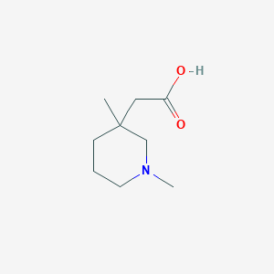 molecular formula C9H17NO2 B15227585 2-(1,3-Dimethylpiperidin-3-yl)acetic acid 