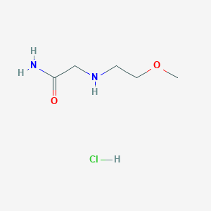 molecular formula C5H13ClN2O2 B1522759 2-[(2-Methoxyethyl)amino]acetamide hydrochloride CAS No. 1235440-79-5