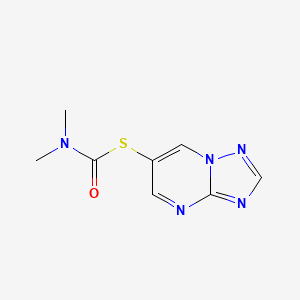 molecular formula C8H9N5OS B1522761 N,N-diméthyl-1-{[1,2,4]triazolo[1,5-a]pyrimidin-6-ylsulfanyl}formamide CAS No. 1235440-84-2