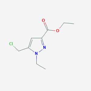 molecular formula C9H13ClN2O2 B15227629 Ethyl 5-(chloromethyl)-1-ethyl-1H-pyrazole-3-carboxylate 