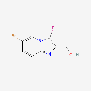 molecular formula C8H6BrFN2O B15227639 (6-Bromo-3-fluoroimidazo[1,2-a]pyridin-2-yl)methanol 