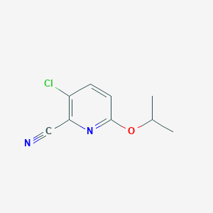 molecular formula C9H9ClN2O B1522764 3-Chloro-6-(propan-2-yloxy)pyridine-2-carbonitrile CAS No. 1221724-71-5