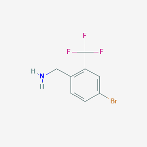 molecular formula C8H7BrF3N B1522765 [4-Bromo-2-(trifluoromethyl)phenyl]methanamine CAS No. 1192539-95-9