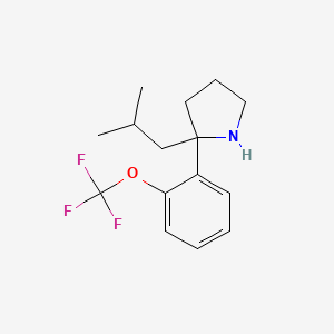 molecular formula C15H20F3NO B15227678 2-Isobutyl-2-(2-(trifluoromethoxy)phenyl)pyrrolidine 