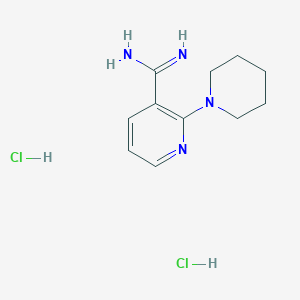 molecular formula C11H18Cl2N4 B1522769 2-(哌啶-1-基)吡啶-3-甲酰胺二盐酸盐 CAS No. 1221725-44-5