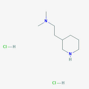 molecular formula C9H22Cl2N2 B1522770 N,N-二甲基-2-(3-哌啶基)-1-乙胺二盐酸盐 CAS No. 1219960-73-2