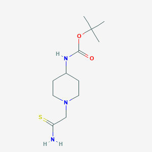 molecular formula C12H23N3O2S B1522774 tert-butyl N-[1-(carbamothioylmethyl)piperidin-4-yl]carbamate CAS No. 1269152-55-7
