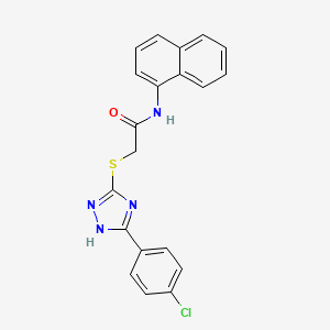 2-((3-(4-Chlorophenyl)-1H-1,2,4-triazol-5-yl)thio)-N-(naphthalen-1-yl)acetamide