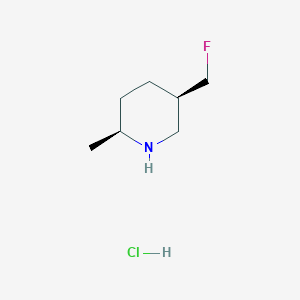 molecular formula C7H15ClFN B15227776 (2S,5R)-5-(Fluoromethyl)-2-methylpiperidine hydrochloride 