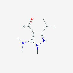 5-(dimethylamino)-1-methyl-3-(propan-2-yl)-1H-pyrazole-4-carbaldehyde