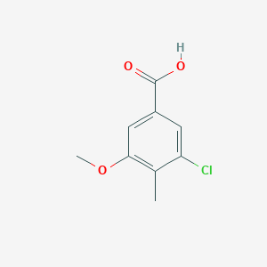 molecular formula C9H9ClO3 B15227853 3-Chloro-5-methoxy-4-methylbenzoic acid 