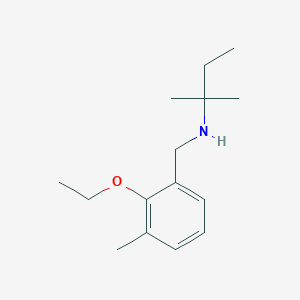 molecular formula C15H25NO B15227861 N-(2-Ethoxy-3-methylbenzyl)-2-methylbutan-2-amine 