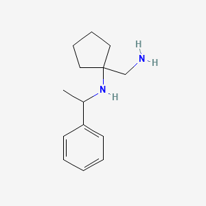 1-(aminomethyl)-N-(1-phenylethyl)cyclopentan-1-amine