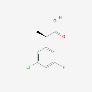 molecular formula C9H8ClFO2 B15227883 (R)-2-(3-Chloro-5-fluorophenyl)propanoic acid 