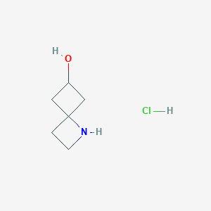 molecular formula C6H12ClNO B15227897 1-Azaspiro[3.3]heptan-6-ol hydrochloride 