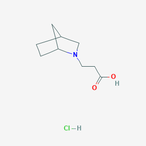 molecular formula C9H16ClNO2 B1522792 3-(2-Azabicyclo[2.2.1]hept-2-yl)propanoic acid hydrochloride CAS No. 1255717-51-1